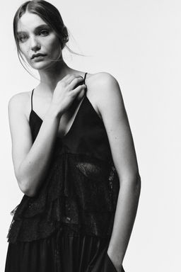 LIMITED EDITION LACE COMBINED TROUSERS - Zara фото 2