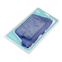 Спортивная сумка чехол на пояс LuazON, управление телефоном, отсек на молнии, синяя - Luazon home фото 6