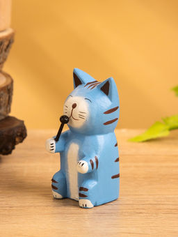 Сувенир «Кот с микрофоном», 3×4×8 см, дерево, МИКС