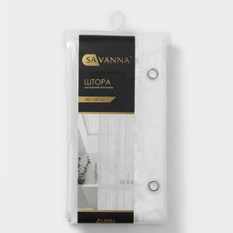 Штора для ванной SAVANNA «Геометрия», 180×180 см, PEVA, белая