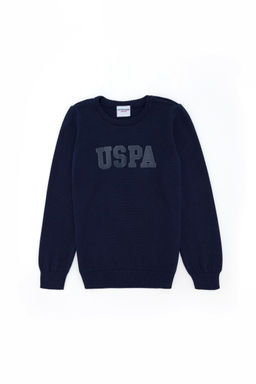 U. S. Polo Assn Темно-синий трикотажный свитер с круглым вырезом для мальчика - U.s. polo assn фото 6
