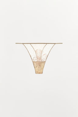 TANGA ENCAJE / Rosa / Blanco - Zara фото 5