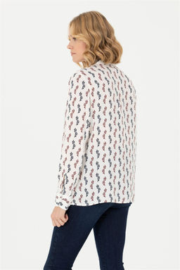 Женская бордовая рубашка с длинным рукавом Неожиданная скидка в корзине - U.s. polo assn фото 5