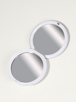 Зеркало складное «Птички», d=7.3 см, с увеличением х2, сиреневое