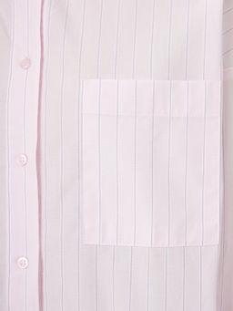 Рубашка женская розовая в полоску - Mark formelle фото 5