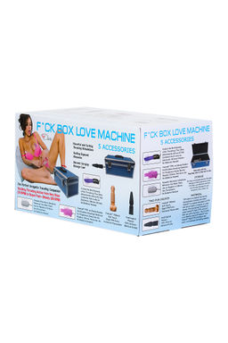 Секс-машина Diva Fuck Box, c двумя насадками, металл, синяя, 39 см  фото 9