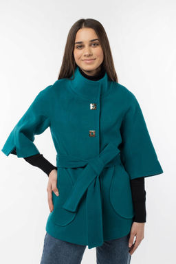 01-05664 Пальто женское демисезонное (пояс) - El podio фото 5