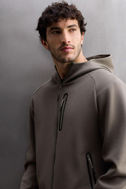 TECHNICAL ZIP-UP HOODIE - Zara фото 5