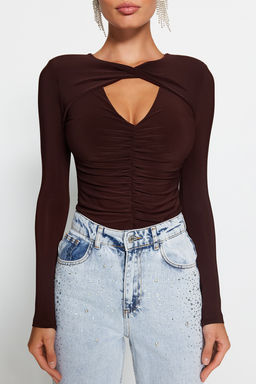 Kahverengi Cut Out/Pencere Detayl? Orme Body TPRAW24BD00001