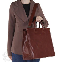 Сумка женская кожаная  5001NN brown Natale Navetta в Новосибирске