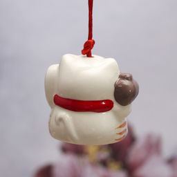 Сувенир керамика колокольчик Манеки-неко Счастье 5х6,5х6 см - Simaland фото 2