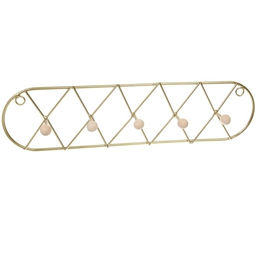 Ключница металлическая 5 крючков "ЛОФТ ВОСТ", эбби, цвет золото, 41*10,5см (лейбл Селфи)