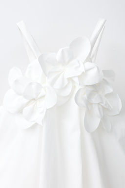 VESTIDO POPEL?N FLORES / Blanco - Zara фото 6
