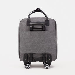 Сумка дорожная 2 в 1 на колёсах 20, отдел на молнии, 4 наружных кармана, цвет серый - Simaland фото 4