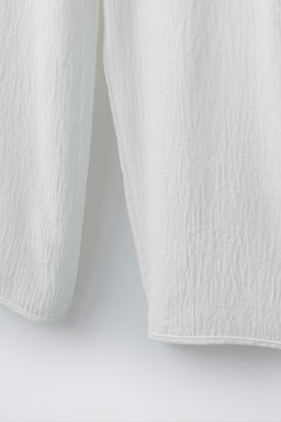 PANTAL?N WIDE LEG PAREO / Blanco - Zara фото 4