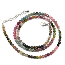 Бусы из Турмалина огранка шарик 4мм, 46см, 10г Радуга камня