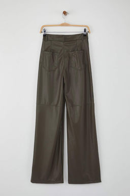 TRENDYOLMILLA Siyah Relaxed/Rahat Straight/Boru Paca Dikis Detayl? Pantolon TWOAW25PL00068 фото 7