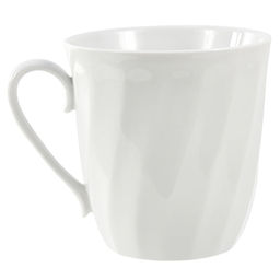 Кружка фарфоровая 350мл, д9см, h10см, форма "Витая", белье (Россия)