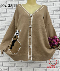 Кардиган женский на пуговицах (рисунок мишка) - Bruno фото 5