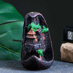 Подставка для благовоний TAKE IT EASY «Деревенька в горах», стелющийся дым, 11×7×12 см