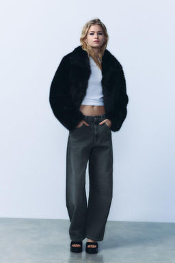 TRF MID-WAIST BAGGY BALLOON JEANS - Zara фото 2