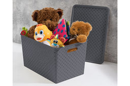 Корзинка с крышкой 14 л 35*24,5*20,5 см Береста серая - Elan gallery фото 4