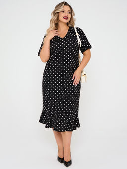 Платье 0421-1 черный нюд