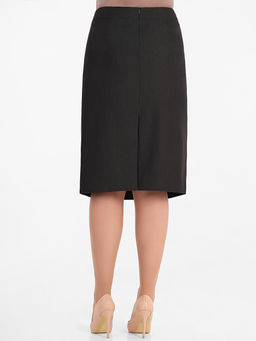 Юбка ALMOND темно-серая женская больших размеров  фото 2