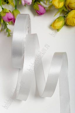 цена за 5 шт Лента атласная 1,5 см*25 ярд (SF-1359) серый №179