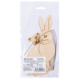 Заготовка для декорирования Mr. Carving ВД-1125 Кролик на подставке С Новым годом фанера 12 х 8 х 2 см фото 3