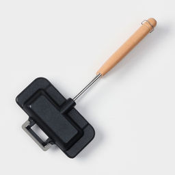 Сковорода для сэндвичей Доляна, 29.5×14.3×4 см, двусторонняя, антипригарное покрытие, литой алюминий, чёрная