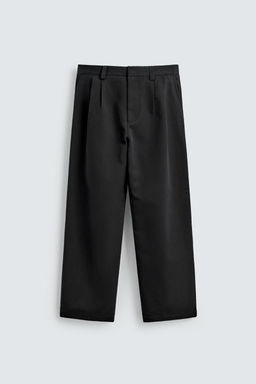 WIDE-LEG PLEATED TROUSERS - Zara фото 17