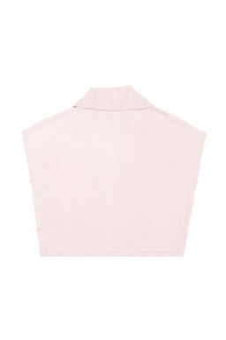 Розовое трикотажное пончо для маленьких девочек Неожиданная скидка в корзине - U.s. polo assn фото 2