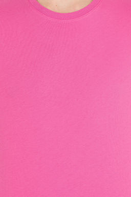 Футболка U.S. Polo Assn с круглым вырезом розовая из хлопка  фото 13