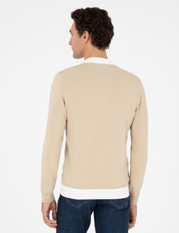 Бежевый зауженный свитер - Cacharel фото 5