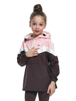 Джемпер полузамок для девочки UD 7004 роз/кофе - Mini maxi фото 4
