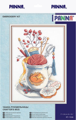 Набор для вышивания PANNA RT-7039 Чашка рукодельницы 17 х 24 см