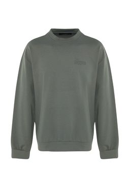 TRENDYOL MAN Mint Bisiklet Yaka Oversize/Genis Kesim Fit Minimal Yaz? Bask?l? Sweatshirt TMNAW23SW00237 - Trendyolmilla фото 11