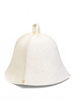 Шапка для бани вышивка "Славно, да душевно!", светлая