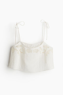 Top de playa con bordado ingl?s