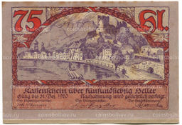 Банкнота 75 геллеров 1920 года Австрия  Раттенберг (нотгельд)