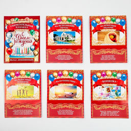 Конверт для денег, открытка на День Рождения, 6 листов, 16.5×21.5 см «Вклад Именинный»