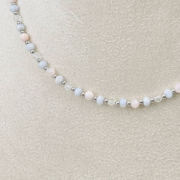 Колье для "Девы" из Горного Хрусталя,Опала и Агата