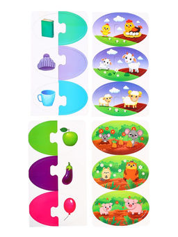 Парные IQ - пазлы «Мамы и малыши», 12 пазлов, 24 детали