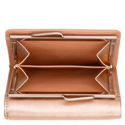 Итальянский женский кожаный кошелек DuDu серии Corsica | золотистый - Dudubags фото 5