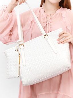 LACCOMA сумка AC015-бежевый эко кожа хлопок  фото 5