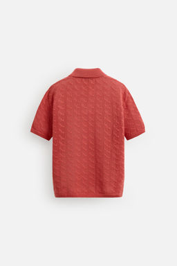 OPEN KNIT POLO SHIRT - Zara фото 8