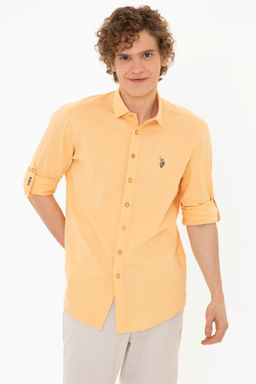 -50% Рубашка мужская оранжевая Uzunkol Basic - U.s. polo assn фото 10