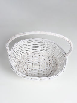 Корзина плетёная для хранения, лоза, овальная, серая, набор 3 шт.