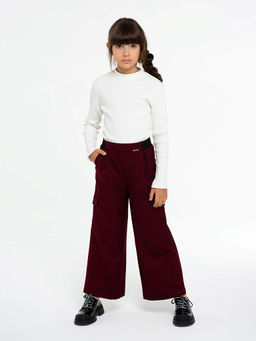 Бордовые брюки для девочки Mooriposh, модель 0426 - Инфанта фото 4